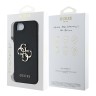 Guess для iPhone 16e чехол PU Grained leather 4G Big metal logo Hard Black