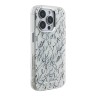 Karl Lagerfeld для iPhone 16 Pro чехол PC/TPU Script pattern Metal camera Hard White (MagSafe)