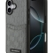 Karl Lagerfeld для iPhone 17 чехол PU Saffiano Monogram with Cardslot Hard Silver