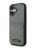 Karl Lagerfeld для iPhone 17 чехол PU Saffiano Monogram with Cardslot Hard Silver