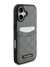 Karl Lagerfeld для iPhone 17 чехол PU Saffiano Monogram with Cardslot Hard Silver