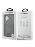 Karl Lagerfeld для iPhone 17 чехол PU Saffiano Monogram with Cardslot Hard Silver