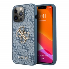Чехол Guess 4G Big metal logo Hard для iPhone 13 Pro, синий