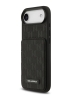 Karl Lagerfeld для iPhone Air чехол Cardslot Stand PU Saffiano Monogram Plate logo Hard Black