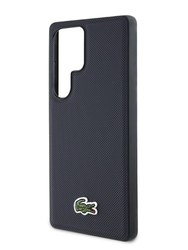 Lacoste для Galaxy S25 Ultra чехол PVC Iconic Woven logo Hard Navy (MagSafe)