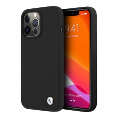 Чехол BMW Liquid Silicone для iPhone 13 Pro Max, черный