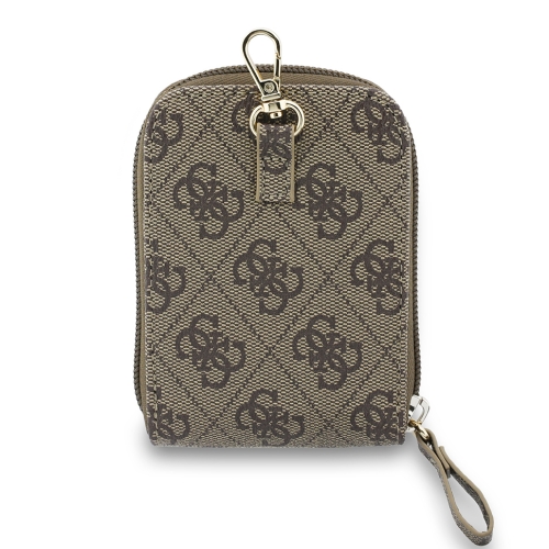 Guess шнурок на шею Universal Crossbody PU Strap 4G Big metal Logo + Smartphone patch + Wallet Brown