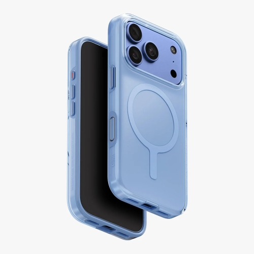 Uniq для iPhone 18 Pro Max/17 Pro Max чехол Clario Cool Blue (MagSafe)
