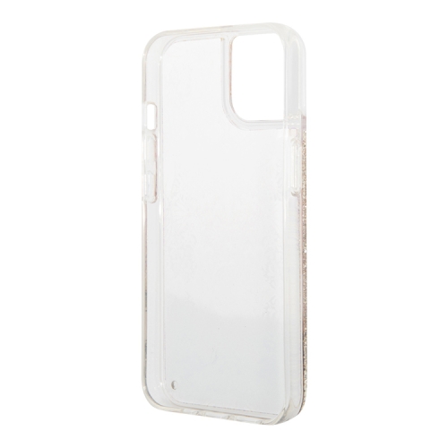 Чехол Guess Liquid glitter Paisley Hard для iPhone 14, золотой