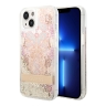 Чехол Guess Liquid glitter Paisley Hard для iPhone 14, золотой