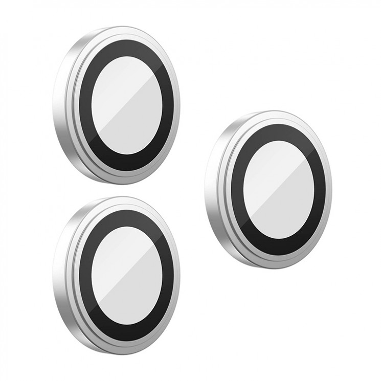 BLUEO Camera lens Armor metal для камеры iPhone 14 Pro | 14 Pro Max, Silver (3 шт +installer)