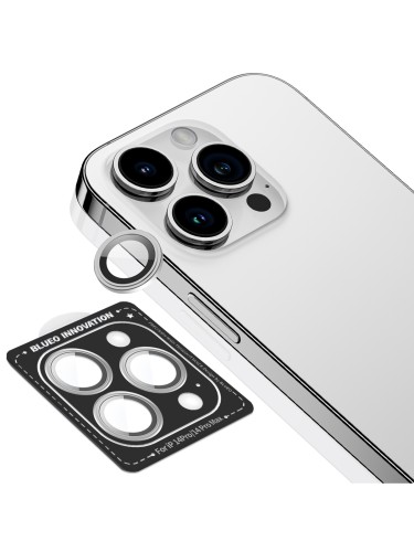 BLUEO Camera lens Armor metal для камеры iPhone 14 Pro | 14 Pro Max, Silver (3 шт +installer)