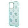 Чехол Guess Peony glitter Electroplated camera Hard для iPhone 14 Pro, Turquoise