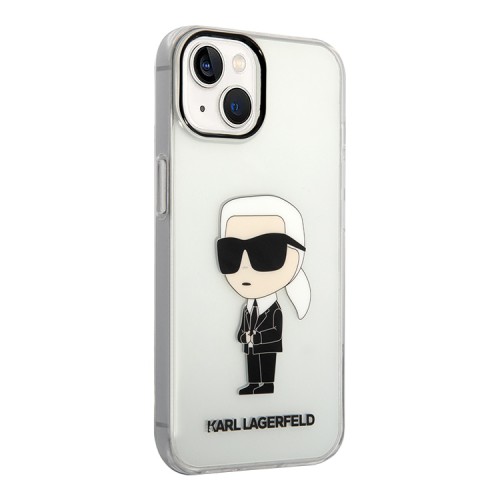 Чехол Lagerfeld NFT Karl Ikonik Hard для iPhone 14, прозрачный