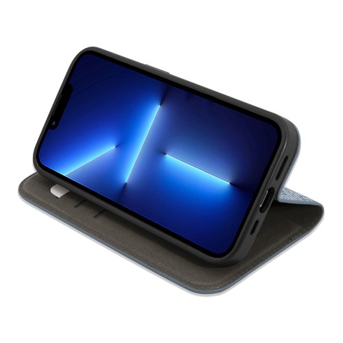 Чехол Guess PU 4G Script metal logo Booktype для iPhone 14 Pro, голубой