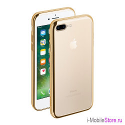 Чехол Deppa Gel Plus для iPhone 7 Plus/8 Plus, золотая рамка