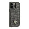 Чехол Guess Diamond Rhinestone Triangle metal logo Hard для iPhone 14 Pro, зеленый