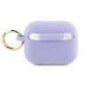 Чехол Guess Silicone Glitter с кольцом для Airpods Pro 2, фиолетовый