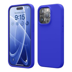Elago для iPhone 15 Pro Max чехол Soft silicone (Liquid) Cobalt Blue