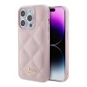 Guess для iPhone 15 Pro Max чехол PU Quilted with Script metal logo Hard Pink