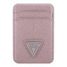 Guess картхолдер для iPhone Wallet Cardslot MagSafe PU Saffiano Triangle metal logo Pink