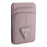 Guess картхолдер для iPhone Wallet Cardslot MagSafe PU Saffiano Triangle metal logo Pink