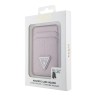 Guess картхолдер для iPhone Wallet Cardslot MagSafe PU Saffiano Triangle metal logo Pink