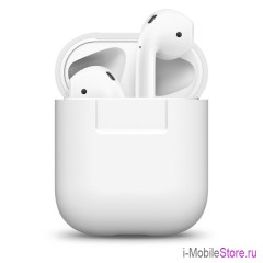 Чехол Elago Silicone case для AirPods 1/2, белый