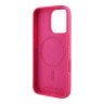 Karl Lagerfeld для iPhone 16 Pro Max чехол Liquid Silicone NFT Karl Fuchsia (MagSafe)