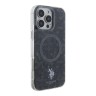 U.S. Polo для iPhone 16 Pro Max чехол PC/TPU Double Horse logo and Ring Black (MagSafe)