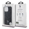 U.S. Polo для iPhone 16 Pro Max чехол PC/TPU Double Horse logo and Ring Black (MagSafe)