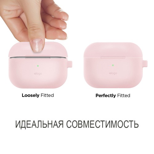 Чехол Elago Slim Silicone Hang case для AirPods Pro, розовый