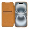 Nillkin для iPhone 16 чехол QIN ProP Booktype Brown