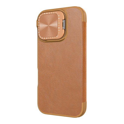 Nillkin для iPhone 16 чехол QIN ProP Booktype Brown