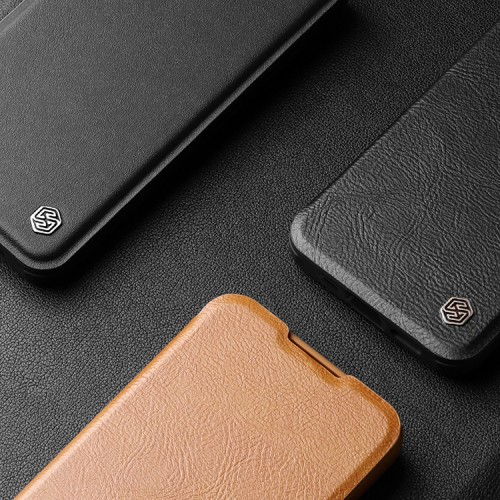 Nillkin для iPhone 16 чехол QIN ProP Booktype Brown