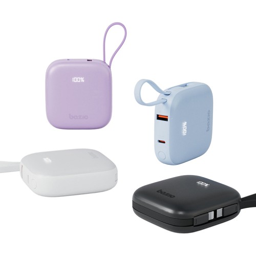 Energea АКБ Bazic GoPower Fusion, 10000 4in1 USB-C+A +USB-C/Lighning cables PD20W Display, Bubble