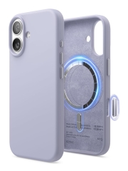 Elago для iPhone 17 чехол Magnetic Silicone Purple (MagSafe)