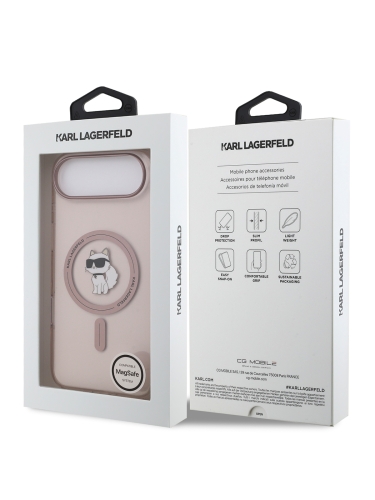 Karl Lagerfeld для iPhone Air чехол IML NFT Choupette Hard Pink (MagSafe)