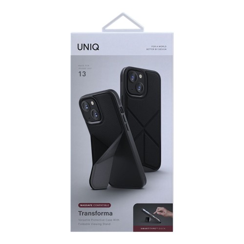 Чехол подставка Uniq Transforma MagSafe для iPhone 13, черный