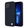 Чехол BMW Liquid Silicone для iPhone 13 Pro Max, синий