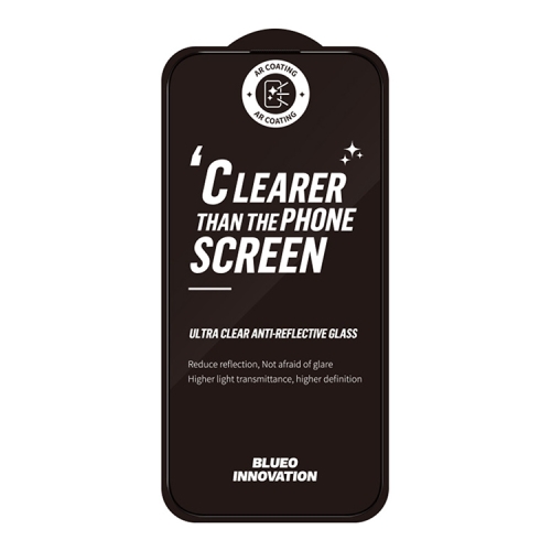 (Уценка) BlueO стекло для iPhone 16 Pro Max, AR Anti-reflective Black (ультра-прозрачное)