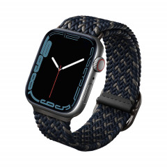Ремешок Uniq ASPEN Design Strap Braided для Apple Watch 49-46-45-44 мм, синий (Obsidian blue)