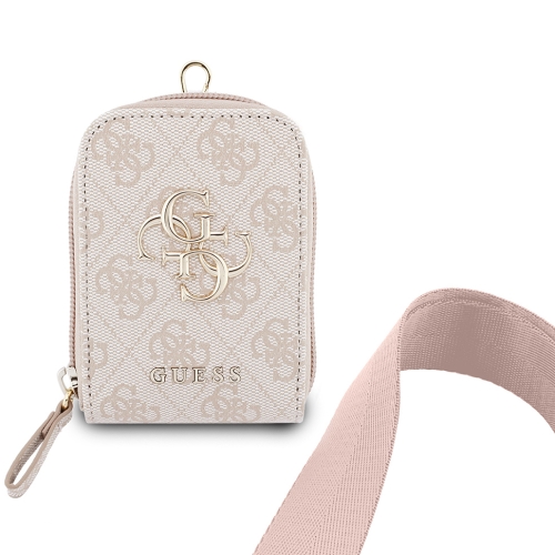 Guess шнурок на шею Universal Crossbody PU Strap 4G Big metal Logo + Smartphone patch + Wallet Pink