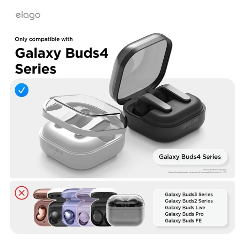 Elago для Galaxy Buds 4/4 Pro чехол Unique Cassette Hang case Classic White/Red