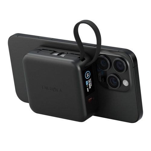 Energea АКБ MagPac MINI Plus (ССС), 10000W Magnetic wireless 15W +С 20W +2C cables and Display Black