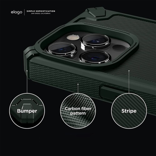 Чехол Elago ARMOR Silicone case для iPhone 14 Pro, зеленый