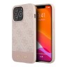 Чехол Guess PU 4G Bottom stripe Metal logo Hard для iPhone 13 Pro Max, розовый