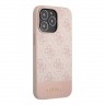 Чехол Guess PU 4G Bottom stripe Metal logo Hard для iPhone 13 Pro Max, розовый