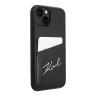 Чехол Lagerfeld PU with Cardslot Signature logo Hard для iPhone 14, черный