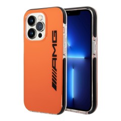 Чехол AMG PC/TPE для iPhone 14 Pro, оранжевый/черный